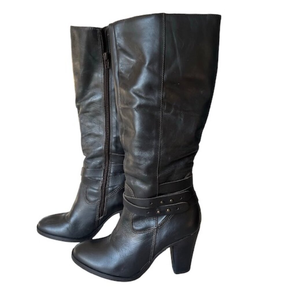 Dark Brown Corbin Women Leather Boots Size 5.5 M New Without Tags